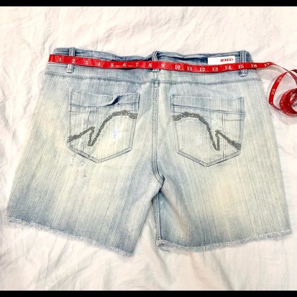 BONGO Junior's Frayed Hem Jean Shorts  size 9 excellent condition - Picture 6 of 10